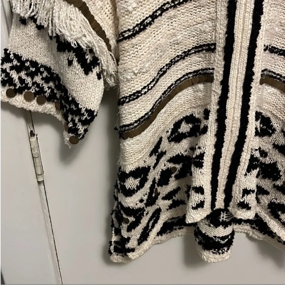 Anthropologie Margot fringe poncho sweater - Picture 10 of 16